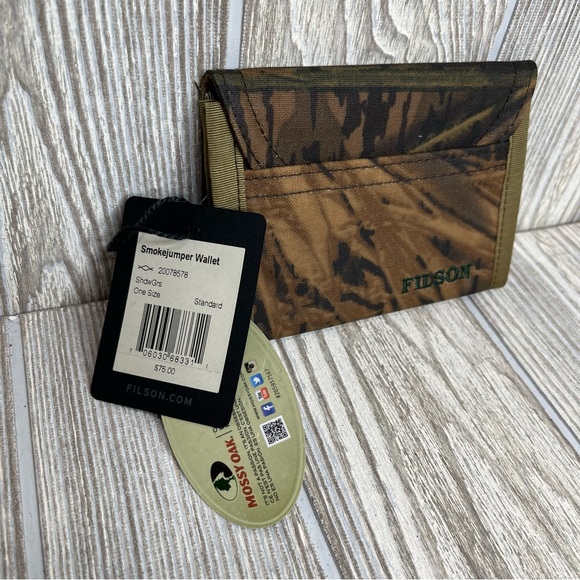 Filson Smokejumper Wallet 20078578 Made In USA Shadow Grass Mossy Oak Oil Wax - Picture 3 of 5